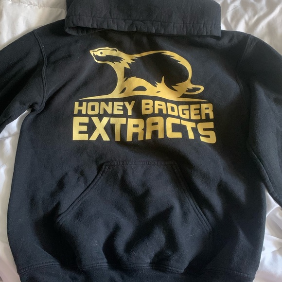 Black Honey badger extracts hoodie. Size S - Picture 2 of 2